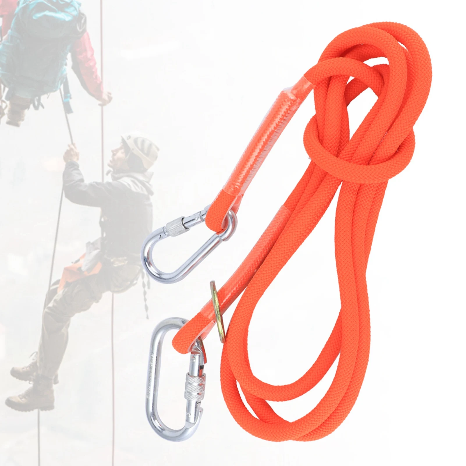 3 Meters Climbing Safety Rope Wear Resistant Aerial Work Safety Belt Portable Rescue Lanyard Rock Climbing Equipment