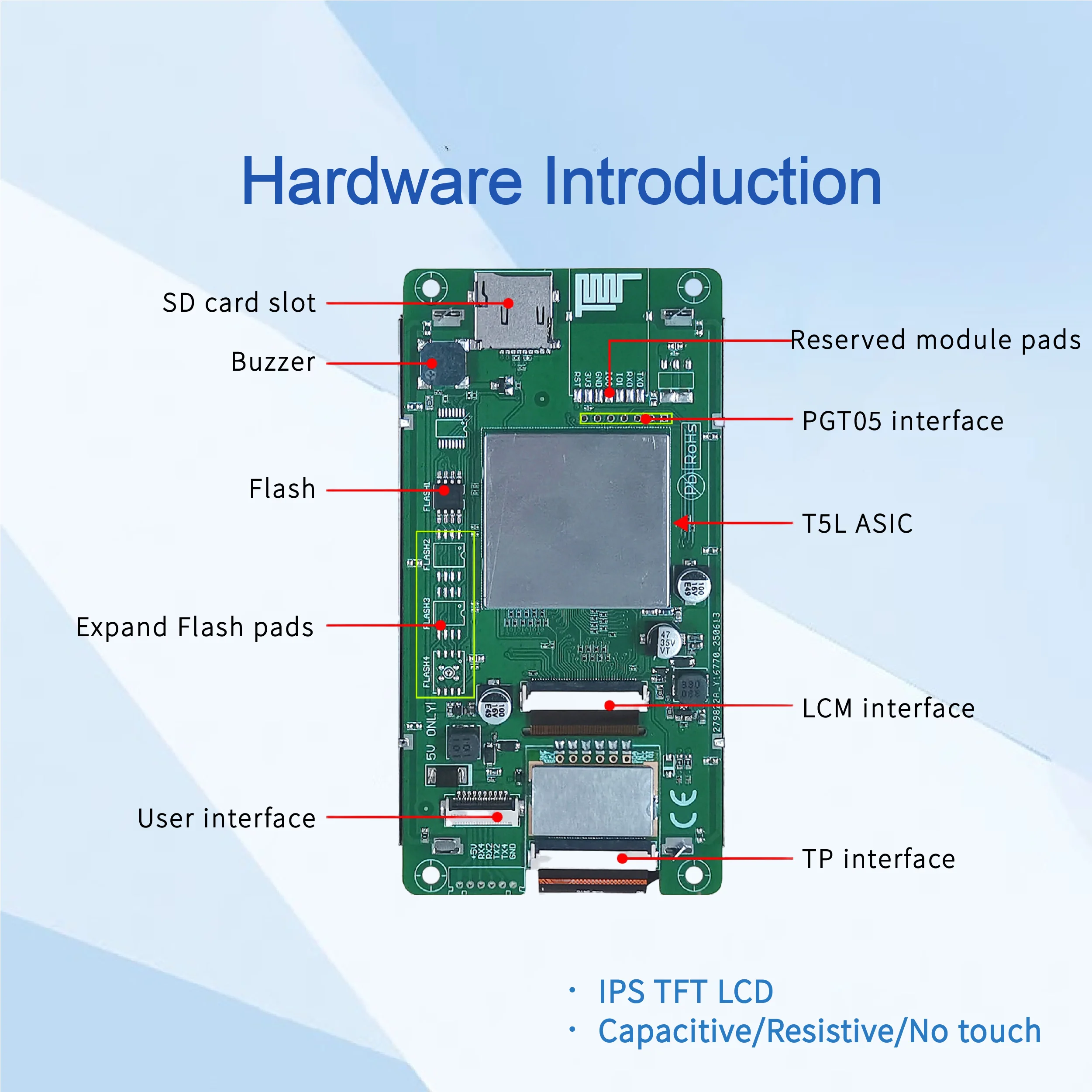 DWIN 4.3 Inch 480*800 TFT LCD HMI Display Module TTL UART IPS Capacitive/Resistive Touch Screen For Arduino DMG80480C043_02W