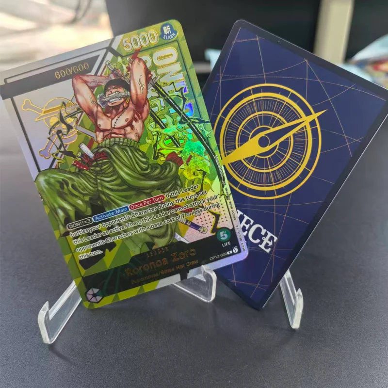 

Diy One Piece Card Game Treasure Cup November 2025 Roronoa Zoro Leader Cardop12-020 Serialized 600/600 English Anime Cards