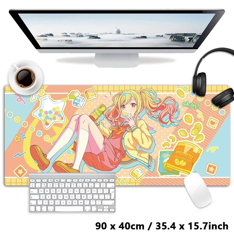 Leo need Ichika Saki Honami Shiho Mouse pad Table Mat Gaming XXL Anime Mousepad Keyboard Carpet Desktop Mat