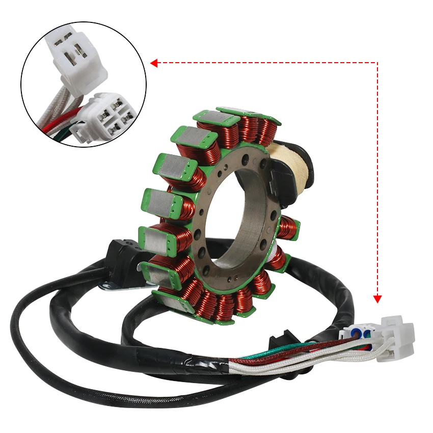 Stator-Ladespule für Yamaha YFM350 Big Bear Wolverine 350 ATV Quad Offroad, elektrisches Ersatzteil 4KB-85510-11 / 4KB-85510-12 – Detail 2