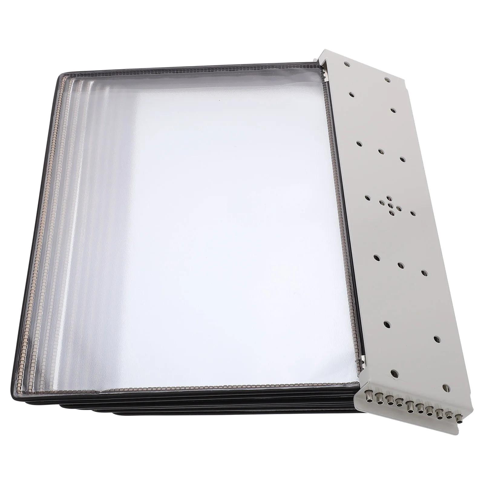 

10page Flip File Folder Wallmounted Document Storage Rack Large Capacity Sheet Display Holder Office Organizer