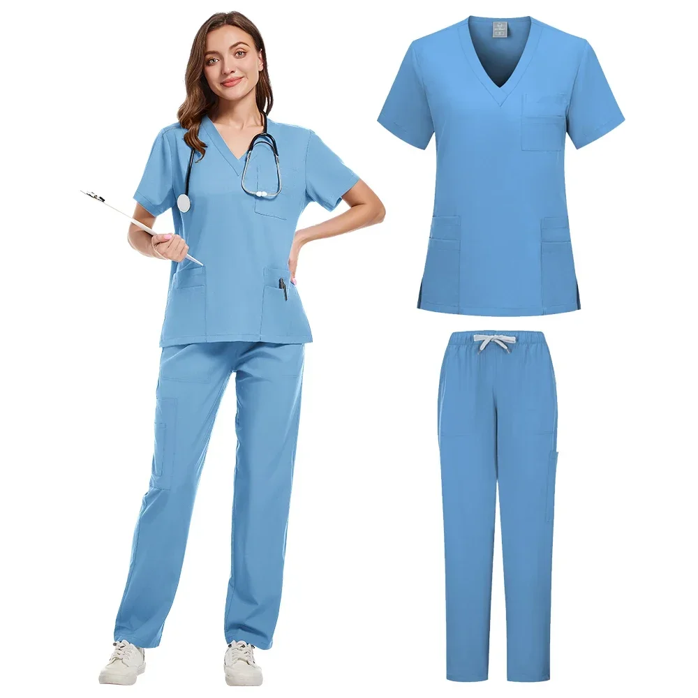 Multicolor Jogger Suit para mulheres, Scrub Suit, Doctor Nurse Scrubs Set, Uniformes cirúrgicos médicos do hospital, Atacado