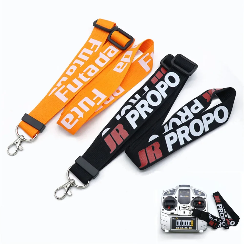 Adjustable Lanyard Strap RC Parts For JR PRO Propo Remote Controller Transmitter FPV For Futaba Orange Black Neck Belts 14cm Hot