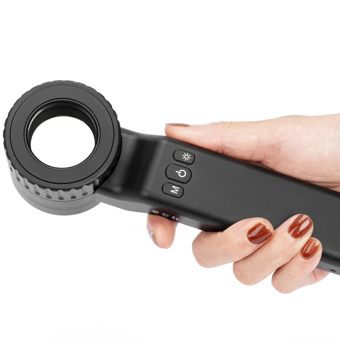 

IBOOLO DE-4100 Medical Dermatoscope 10X Magnification Polarized Light Compatible with Phone