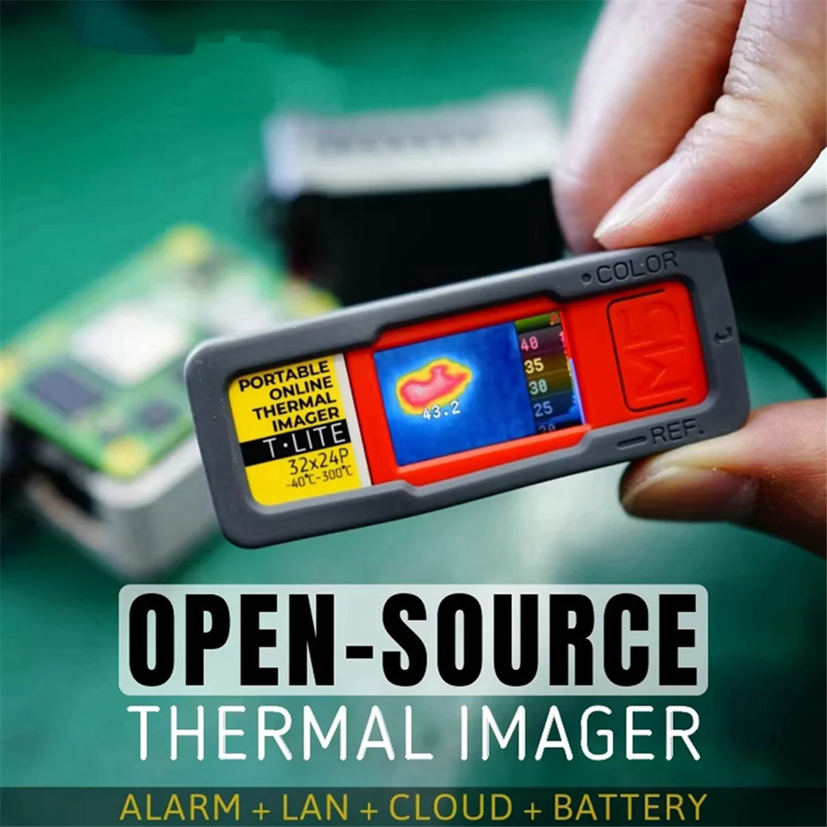 BISMZ Per M5Stack T-Lite Kit di sviluppo telecamera termica con sensore MLX90640 Imaging a infrarossi migliorato per progetti fai da te