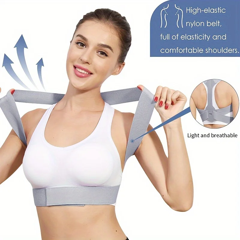 Hunchback Corrector With Invisible Keel for Male and Female Adults, Posture Correction With Shoulder Opening and Back Straighten