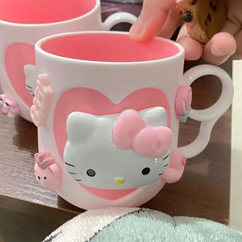 

Sanrio, Hello Kitty Новый мультяшный кавайный стакан для полоскания рта для пары мультяшный креативный детский домашний стакан для полоскания рта