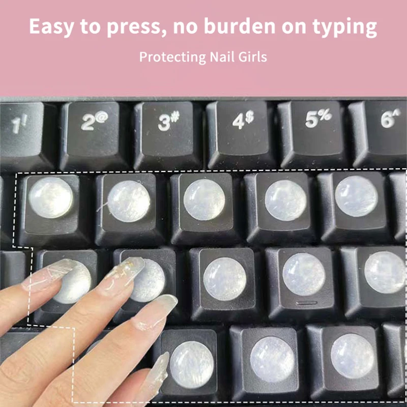 Portable Silicone Keyboard Stickers Convenient Manicure Typing Protective Long Nails Silicone Pad Laptop Silicone Keyboard Pads