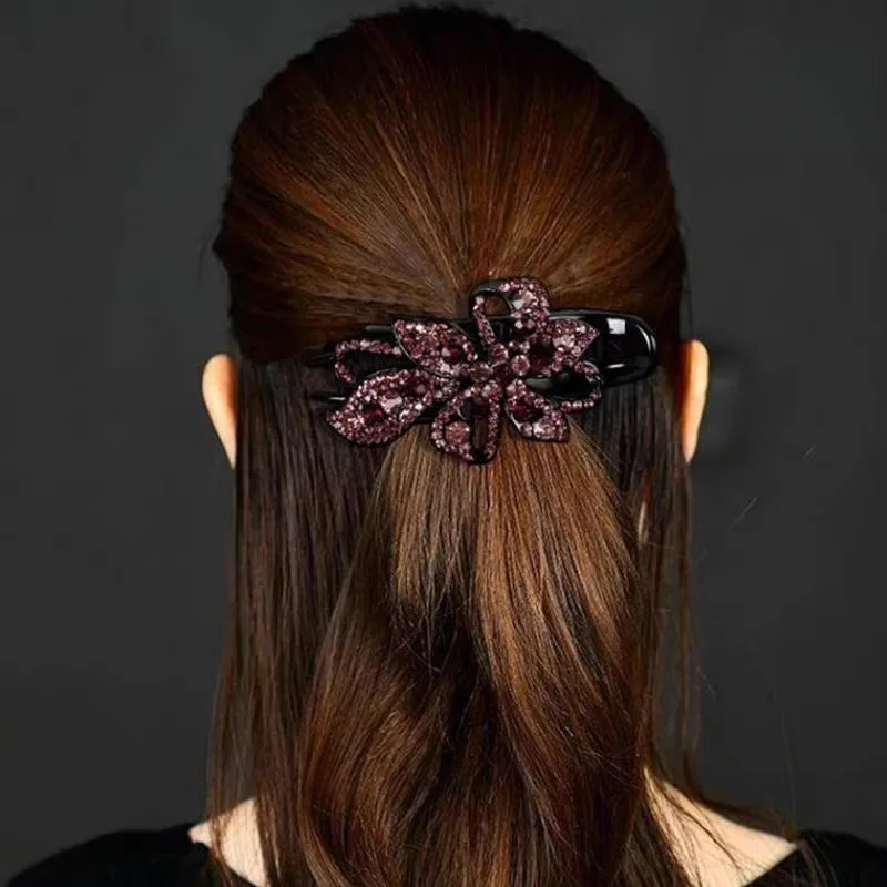 

Элегантная легкая роскошная заколка-уточка с водными бриллиантами в корейском стиле, аксессуар для волос в форме хвоста феникса, универсальные заколки для волос