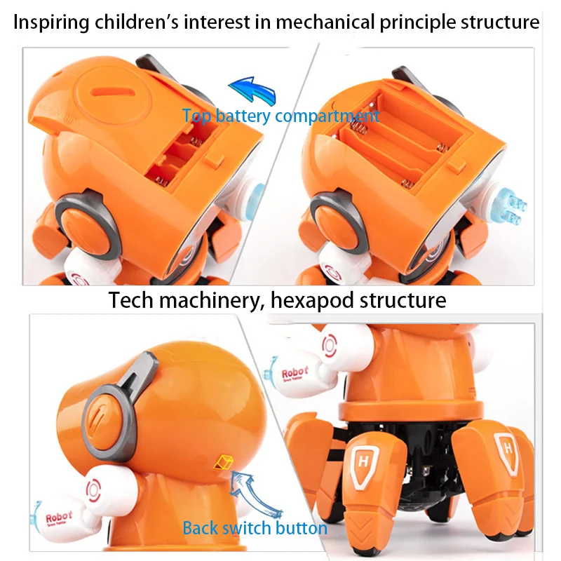 Electric Robot Duck Toys Dancing Walking Space Duck Educational Toy With Music Light Play Interactive Singing Toys For Kids Gift