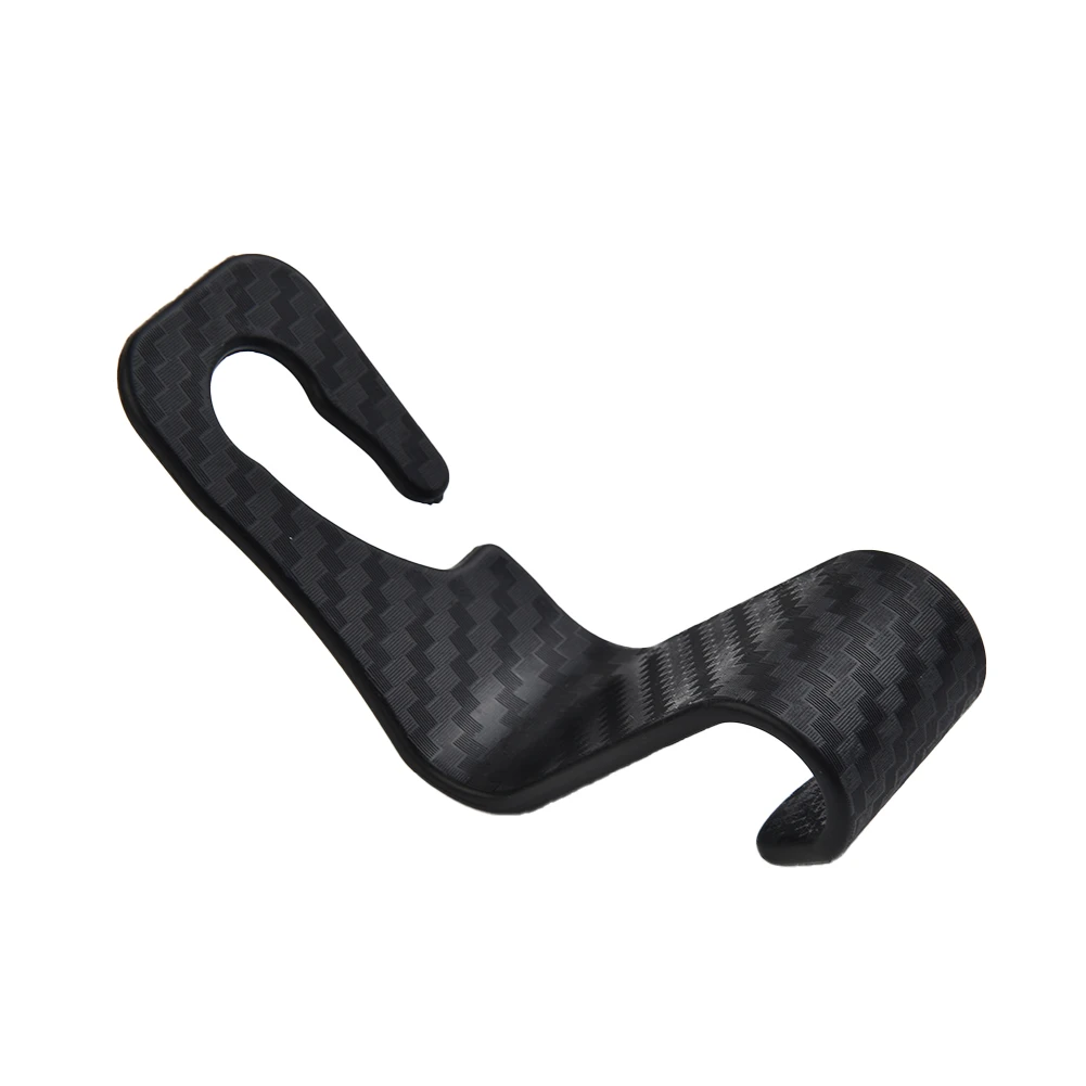 Car Interiors Hook 2x Accessories Replacement 2pcs Back Seat Carbon Fiber Headrest Hooks Seat Organizer Hanger