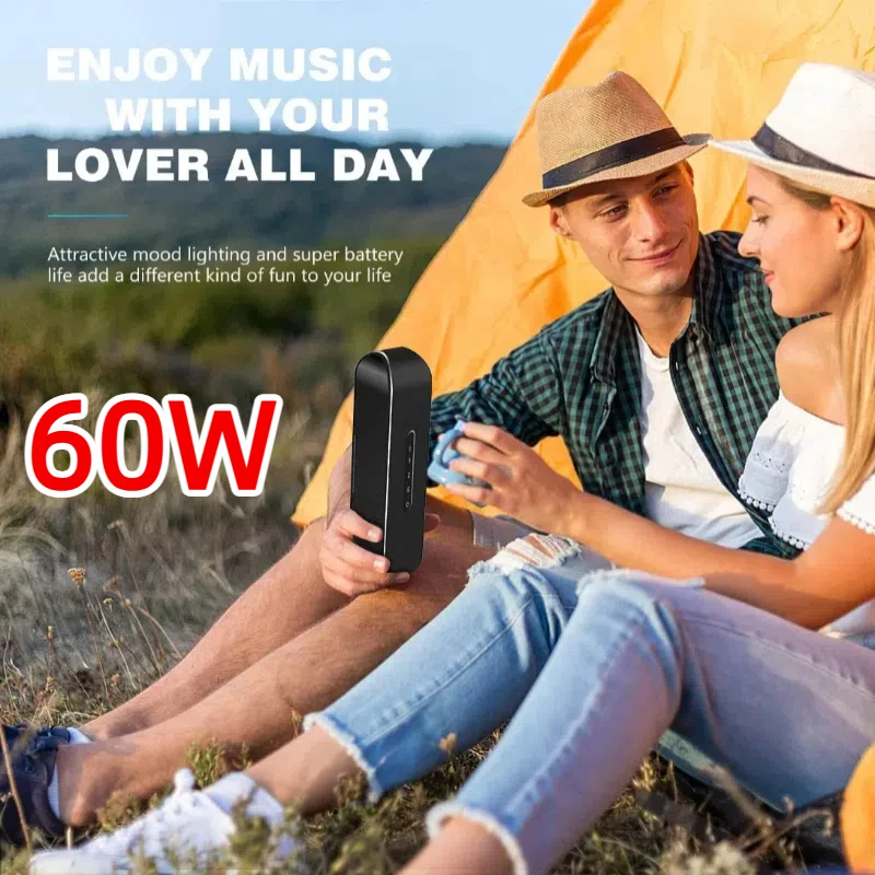 Cañón De acero pequeño para graves pesados S9Pro, Bluetooth 5,3, Caixa De Som, sonido envolvente estéreo, portátil, alta potencia, batería De larga duración de 60W, TWS