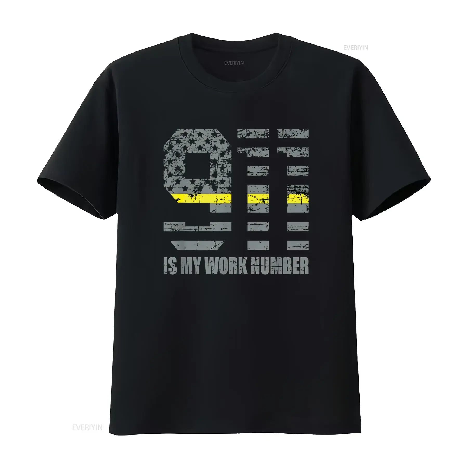 912 Is My Work Number T Shirt Funny Dispatcher vintage Washed graphic Top For Everyday Wear Versatile homme Slightly Soft