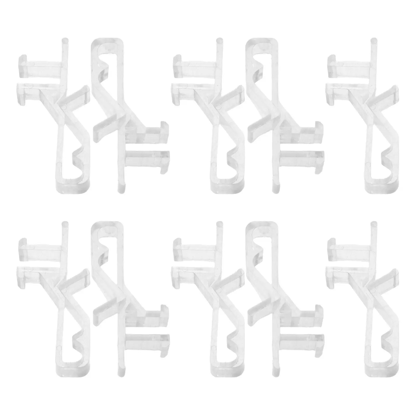 10Pcs Clear Window Blind Valance Clips Transparent Plastic Snap in Groove Valance Holders Weighted Bottom for Kitchen Bathroom