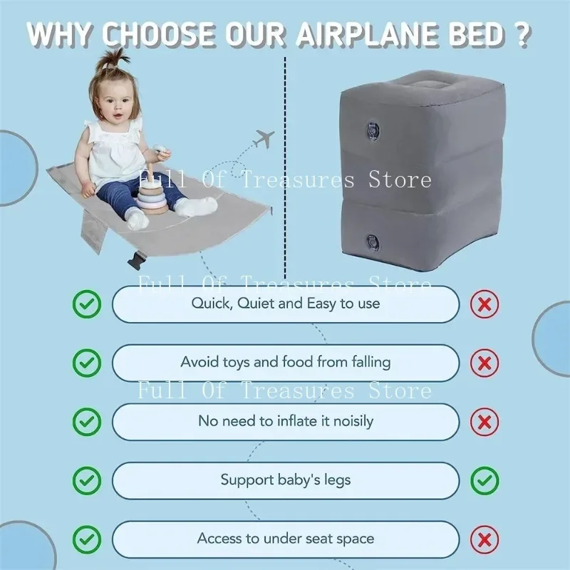 Kids Travel Airplane Bed Baby Pedals Bed Portable Travel Foot Rest Hammock Kids Bed Airplane Seat Extender Leg Rest For Kids