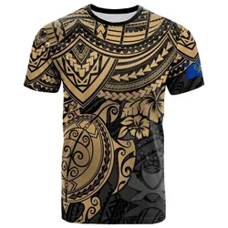 Creative Style Short Sleeved T-shirt for Men and Women Pohnpei 3D Printed O-neck Fun Printed Pullover Loose Oversized Men's