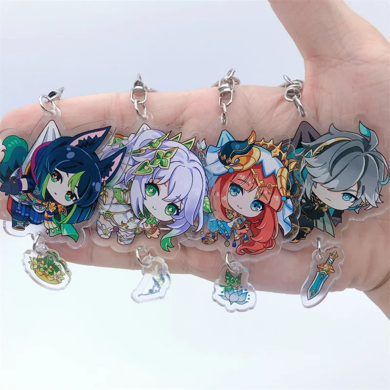 Game Genshin Impact Sumeru Nilou Cyno Tighnari Nahida Alhaitham Cosplay COSTUME Acrylic Keychain Key Accessories Pendant