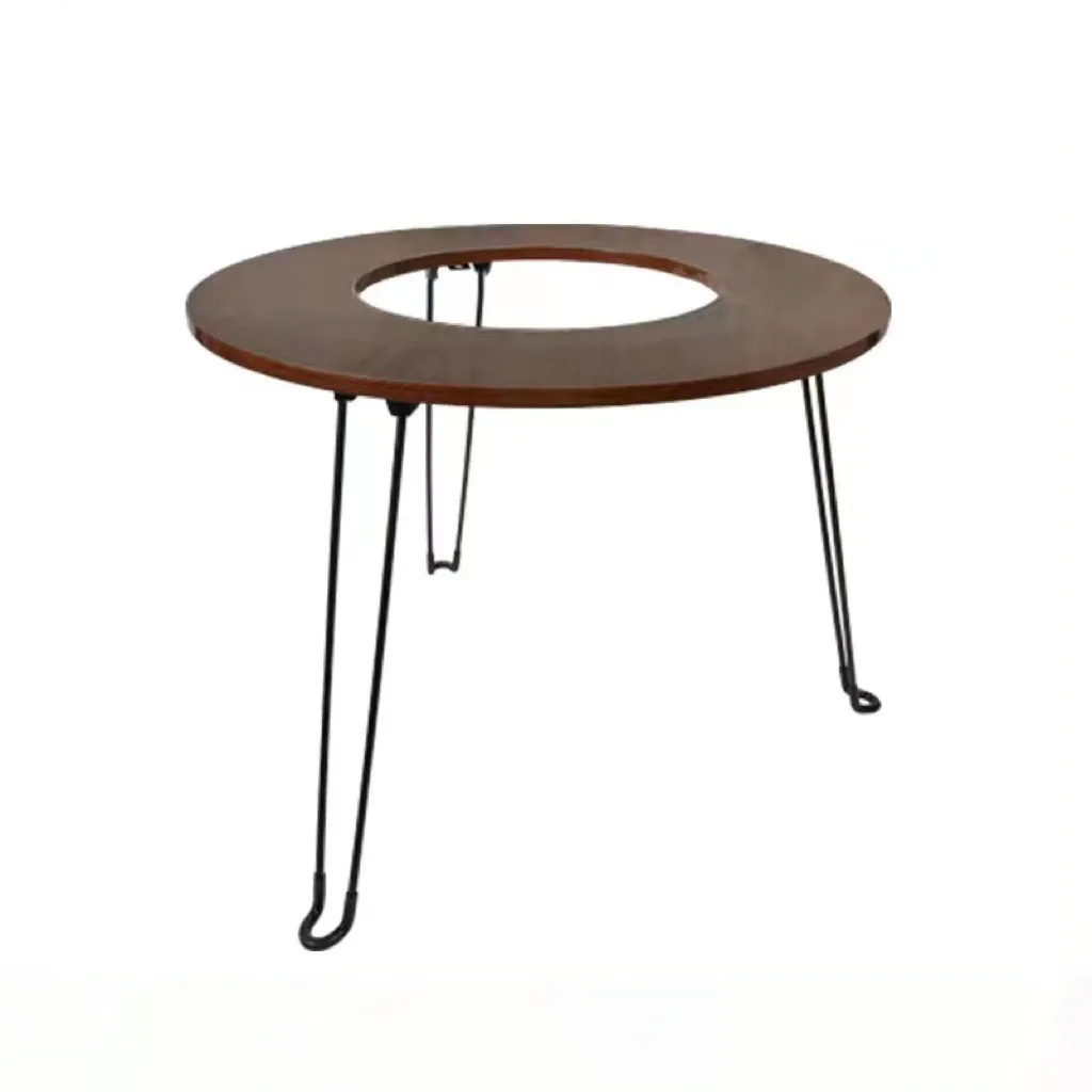 

Multifunction Fireside Table Boil Tea Folding Table For Outdoor Camping Barbecue