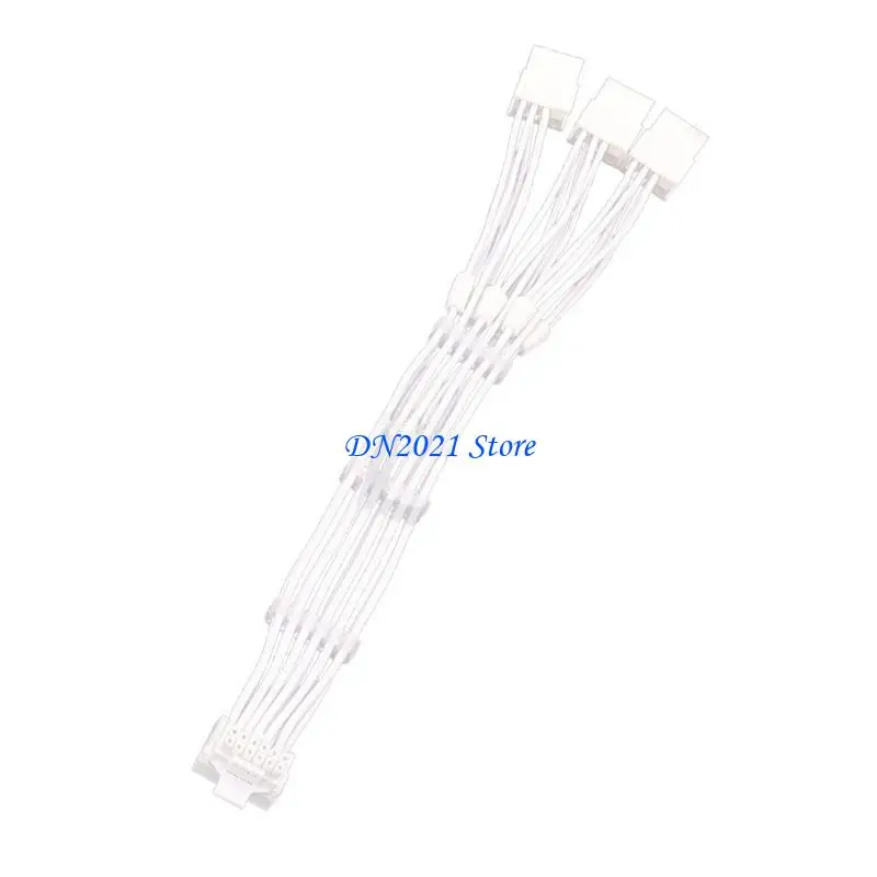 F3KE 3x 8Pin Female to 12VHPWR PCIE 5.0 16Pin ATX3.0 Cable for RTX40 Graphics Cards