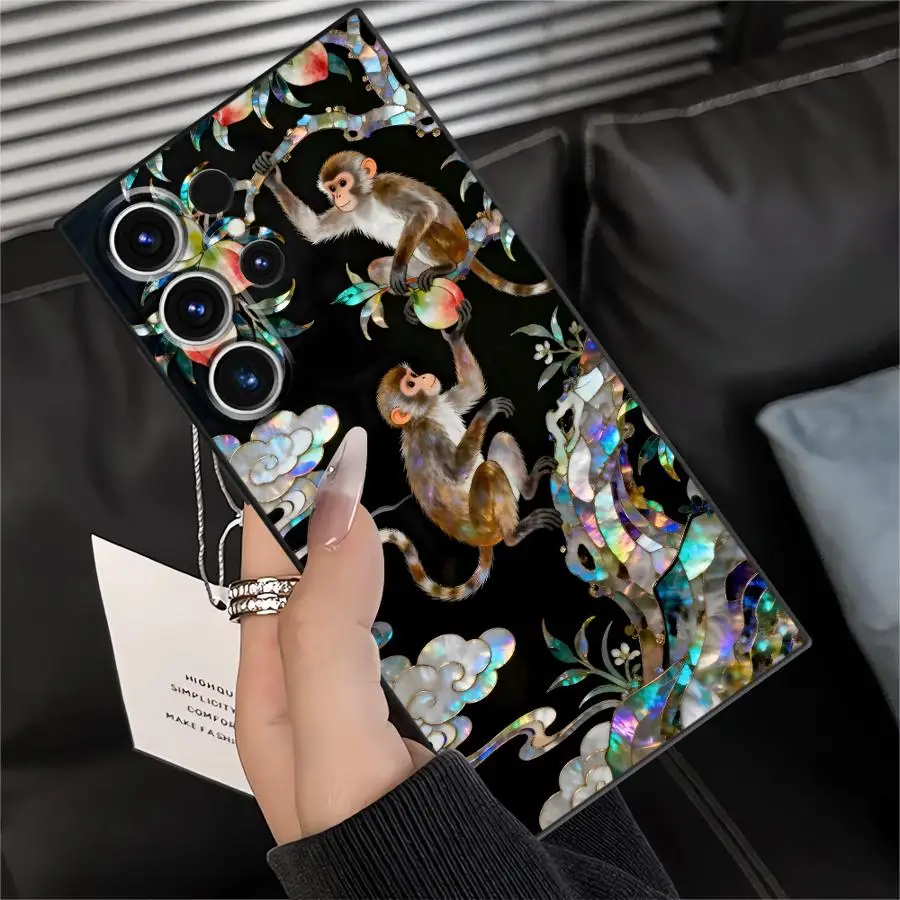 Luxury Leopard Mosaic Print Funda Phone Cover Case for Samsung Galaxy S26 Ultra S20 Ultra S23 S25 Plus S10 S9 S21 FE S24 Note 20