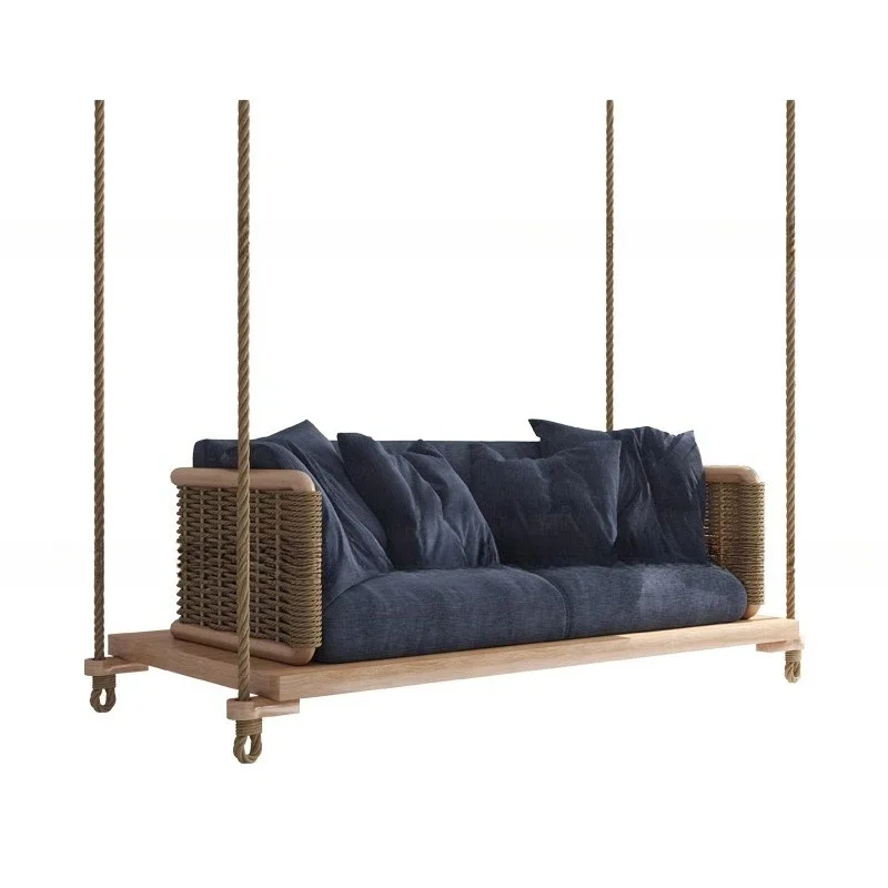 Nordic swing chair outdoor courtyard hanging basket rattan indoor balcony chair single double hanging chair household hammock