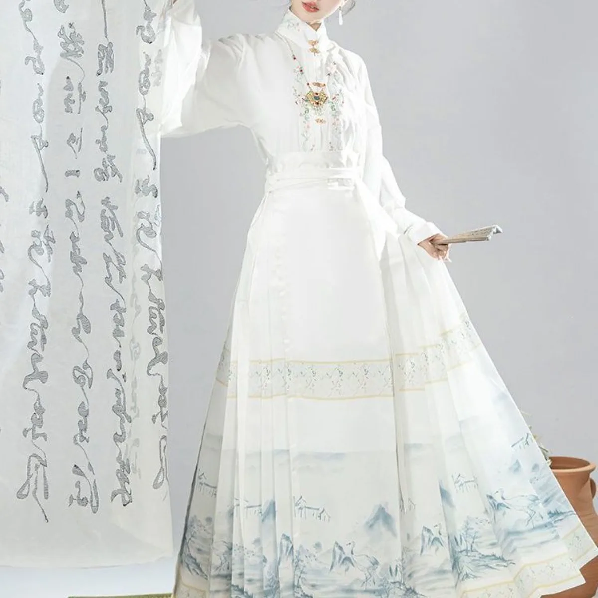 New Chinese Style Hanfu, Qingchuan Original Ming Dynasty Suit, Mamianqun Skirt Modified, Elegant Adult Outfit for Summer Commute