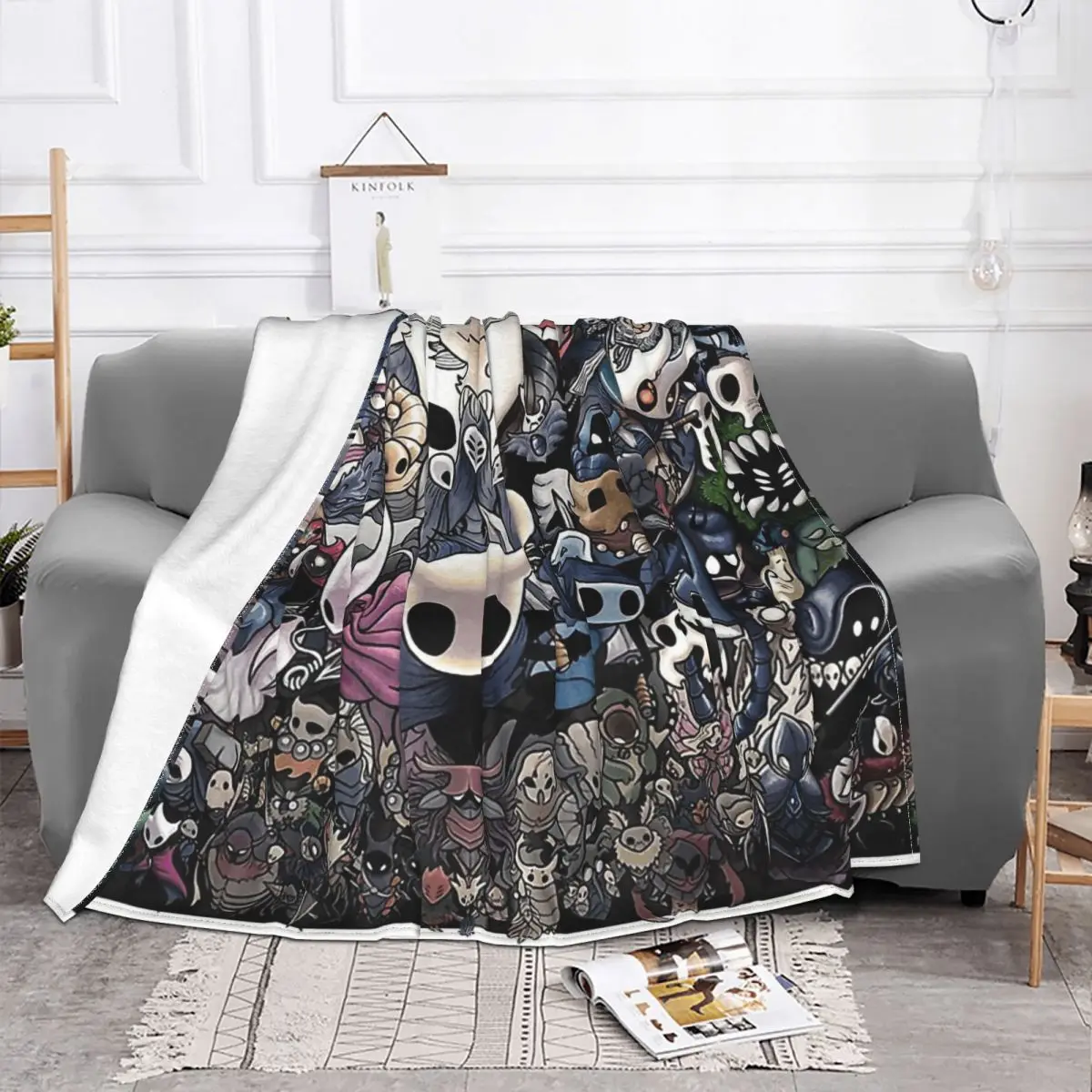 Hollow Knight Adventure Game Blanket Flannel Meme Cozy Soft FLeece Bedspread