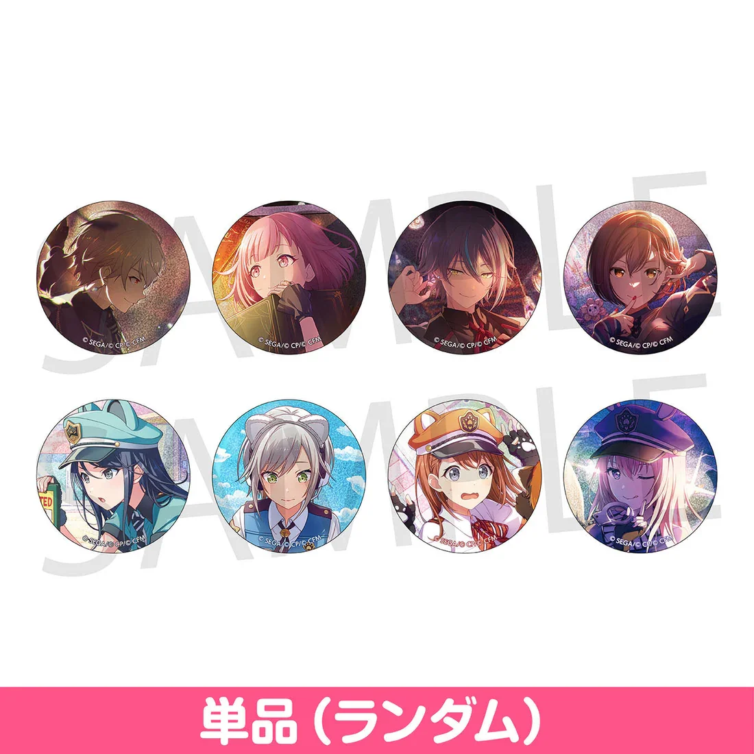 SEKAI PROJECT Game Vol. 38 A Wonderlands×Showtime LEO/NEED Rui Tsukasa Emu Ichika Shiho Minori Haruka Original Badge Pins