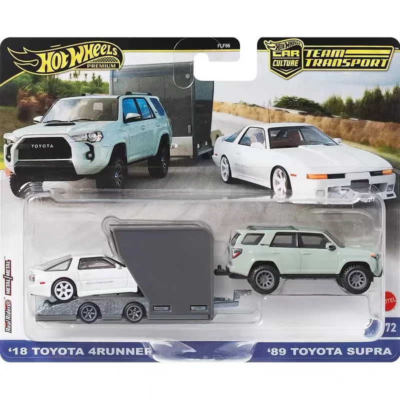 FLF56-72 HOT WHEELS 1:64 4RUNNER & 89 SUPRA gray Collection die cast alloy car model decoration gift