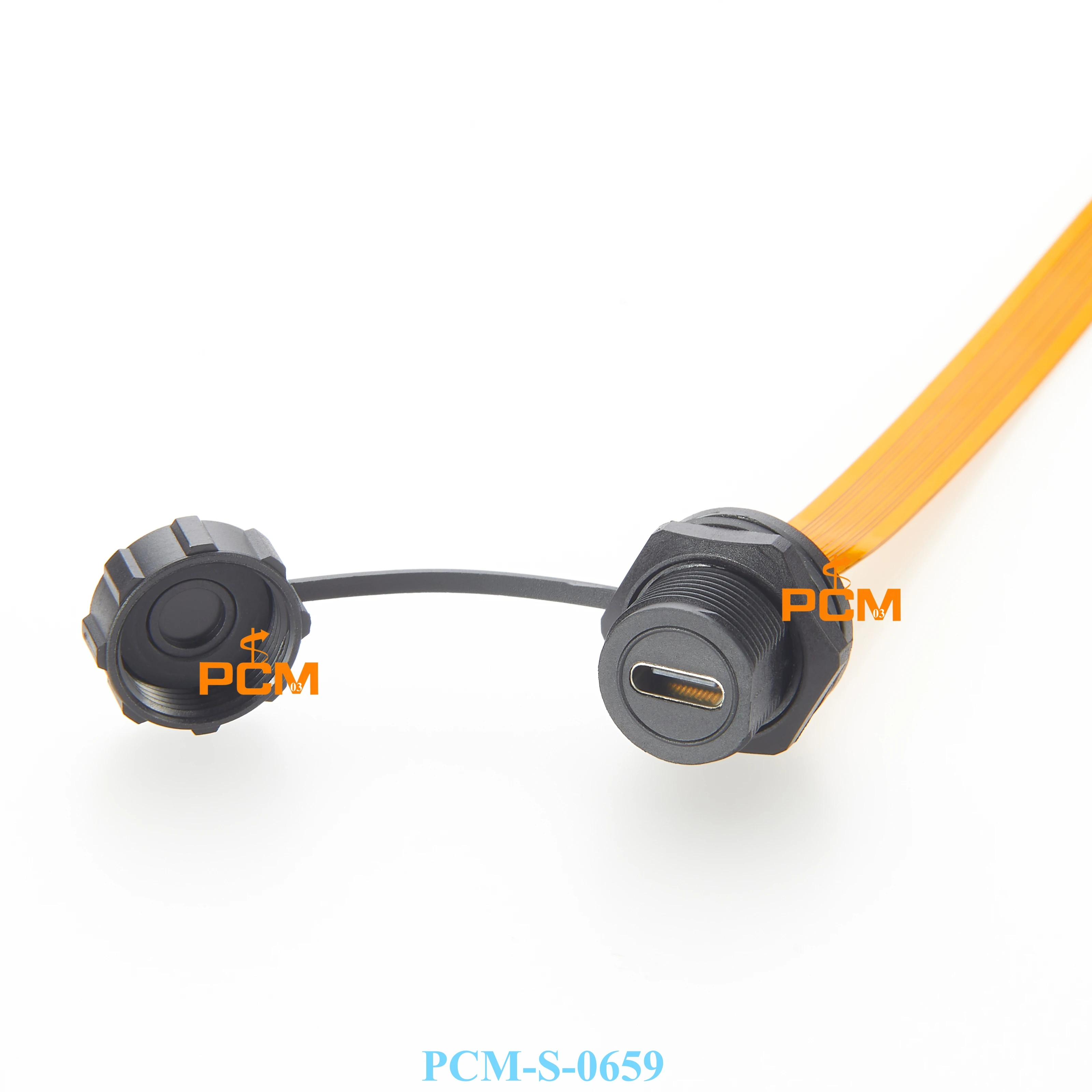 USB C - USB C FPCケーブル 10Gbps 100W急速充電 USB 3.1 Gen2 Type C PDケーブル オス-メス パネルマウント フラットスリムケーブル