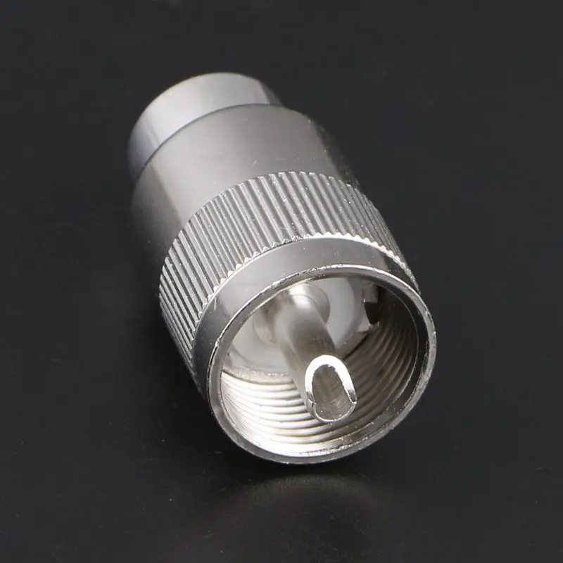 UHF Male PL259 Plug Solder RG8 RG213 LMR400 7D-FB Cable Connector Silver Drop Shipping