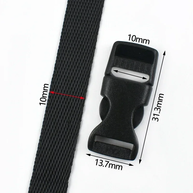 2/5/10/20 Sets 10-50mm Gurtband-Verschluss Schnallen für Taschen, Kunststoff-Schnellverschlüsse, Gürtelschnallen, Hundehalsband-Verschlüsse, Bandverschlüsse, Hakenverschlüsse, Clips