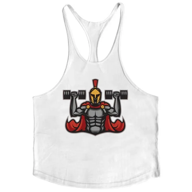 

Мужская майка для бодибилдинга без рукавов с узким ремешком, хлопковый спортивный жилет со стильным стилем для уличной моды и фитнес-тренировок