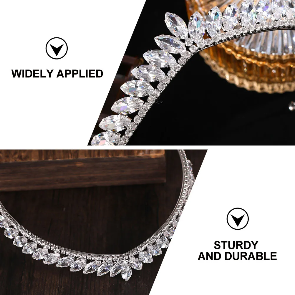 

Rhinestone Crown Hoop Shining Headb Wedding Accessories Bridal Prom Rhinestone Studded Hair B Alloy Headdress Hair