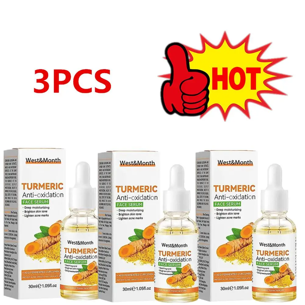 

3X Turmeric Facial Essence Can Lighten Spots Acne Marks Moisturize Brighten And Moisturize Skin Turmeric Anti-oxidation Essence