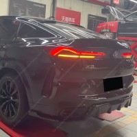 For Bmw X6 G06 M Performance Style Rear Bumper Splitter Lip Rear Diffuser X6 30d 40d 40i M50i M50d Bodykits 2019-2023 Pre-Lci