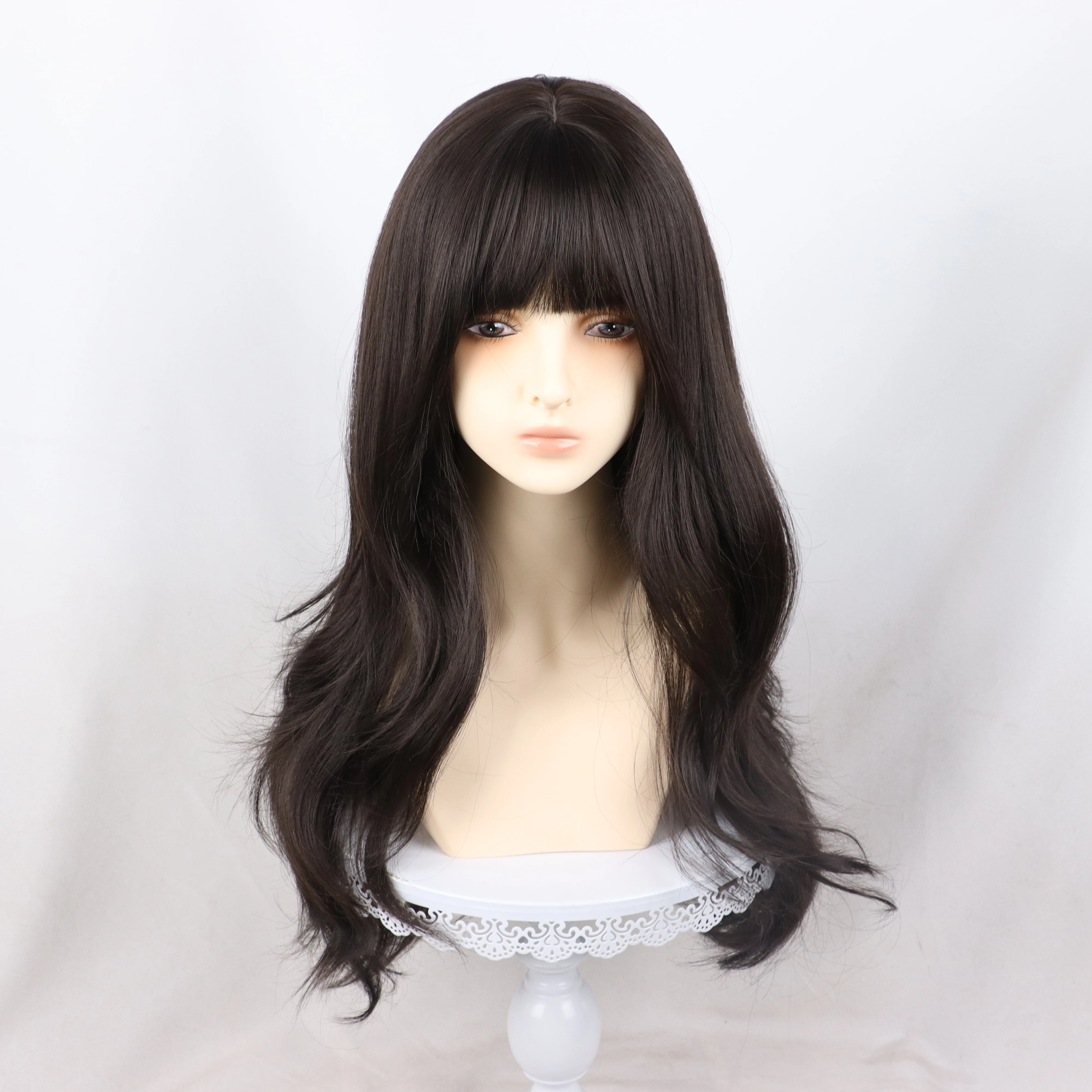 50 سنتيمتر الباروكات للنساء أنيقة مجعد قليلا الألياف الشعر للسيدات مقاومة للحرارة تأثيري الباروكات للإناث #1