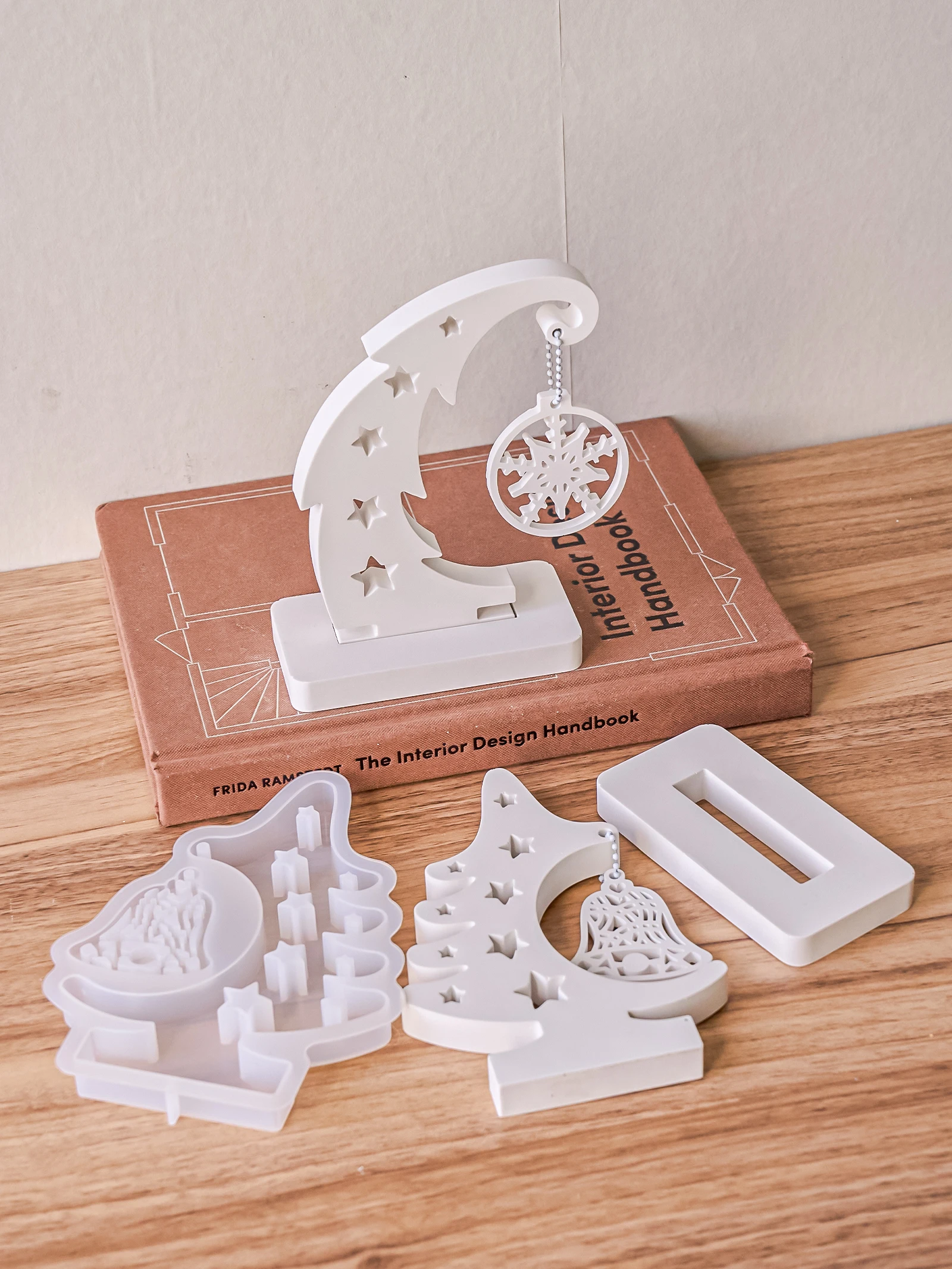 لتقوم بها بنفسك شجرة عيد الميلاد زخرفة قالب من السيليكون ندفة الثلج جرس الجص الاسمنت الحرفية قالب الراتنج قوالب الصب ديكور للطاولات المنزل الهدايا #4