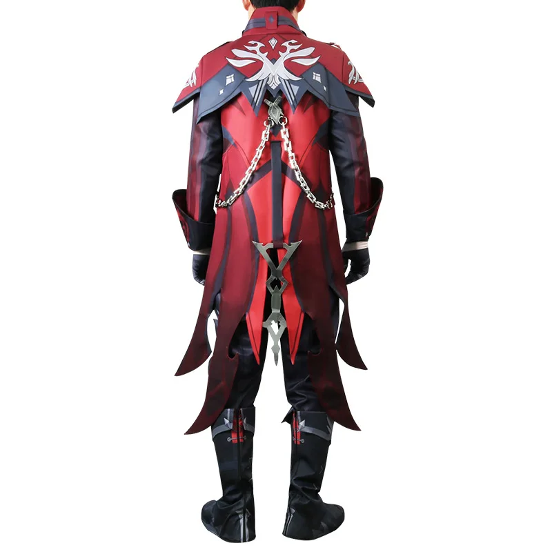 Diluc Cosplay Costume Halloween Carnival Party Suit Diluc Game Genshin Impact Red Dead of Night Wig Game Clothes Cos Suit