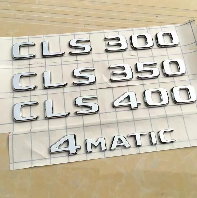 

ABS Black Letters Car Trunk Badge For Mercedes W218 W219 CLS 53 63 220 250 260 300 320 350 400 450 500 Emblem Logo Accessories