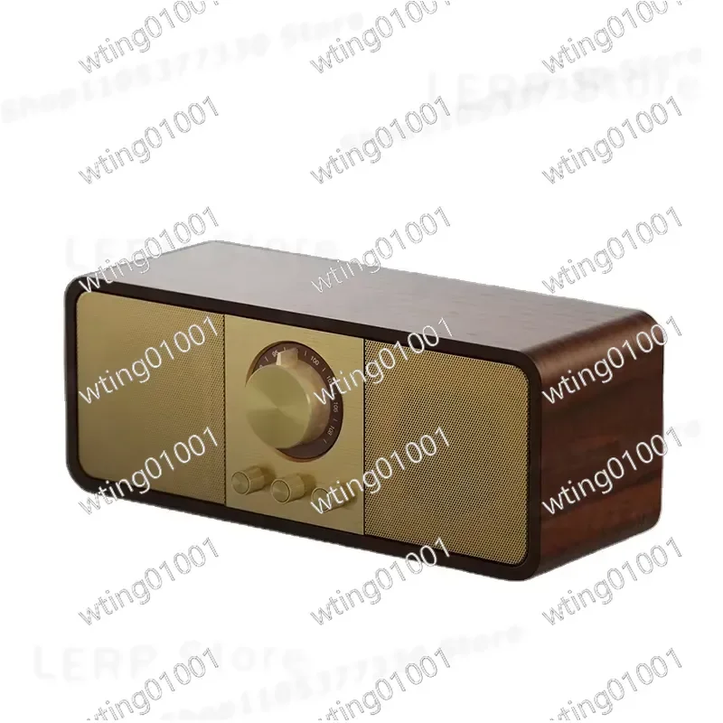 for V5.3 Retro Wooden Boombox HIFI Wireless Radio 10-30W Plastic Speaker High Fidelity Sound Vintage Design Portable Audio