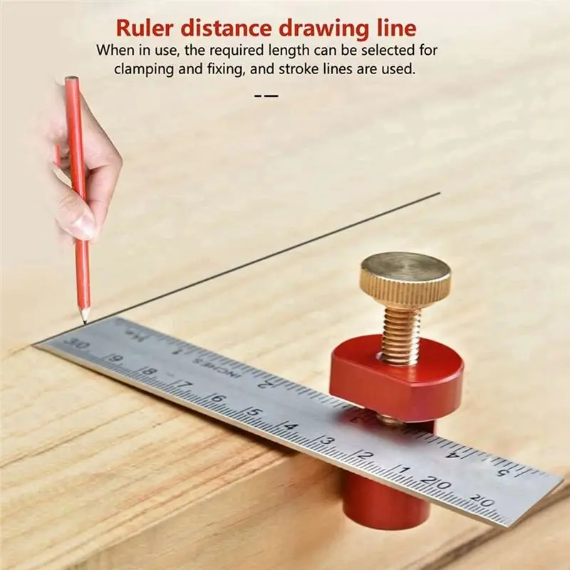 20Mm Workbench Table Dog Clip Stopper Woodworking Workbench Nail Brake Stopper Ruler Stop Fence,Red-B51B