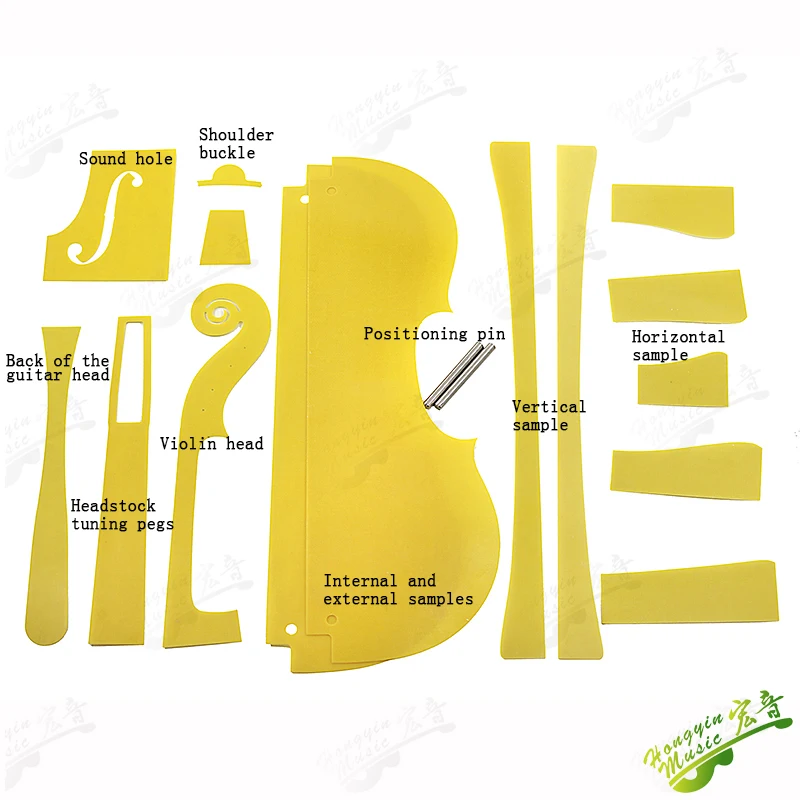 HUATOOL 1715 1716 1743 قالب قالب صنع الكمان داخل قالب Cremona Messiah ثقب الصوت برأس مدفع 4/4