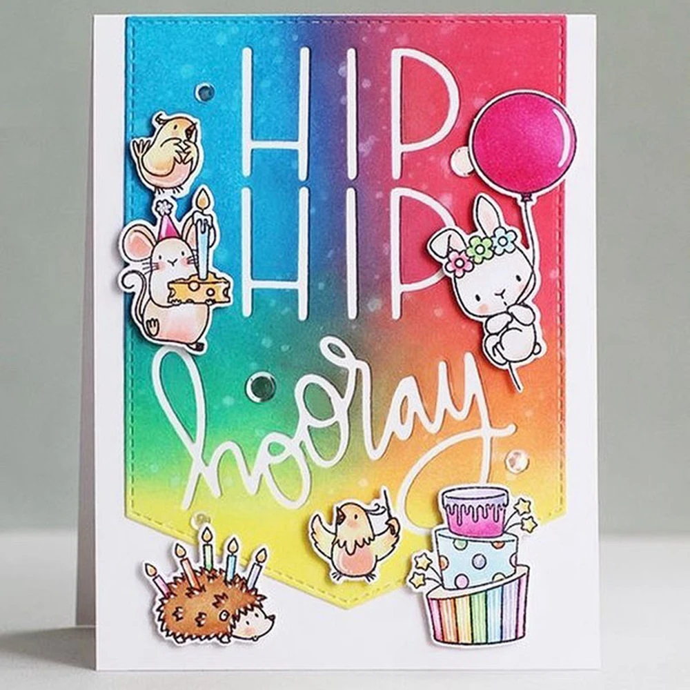 Thank You Words Paper Box Metal Cutting Dies Hip Hooray Farm Fence Chemistry Set Die For DIY Scrapbooking Card Craft Making