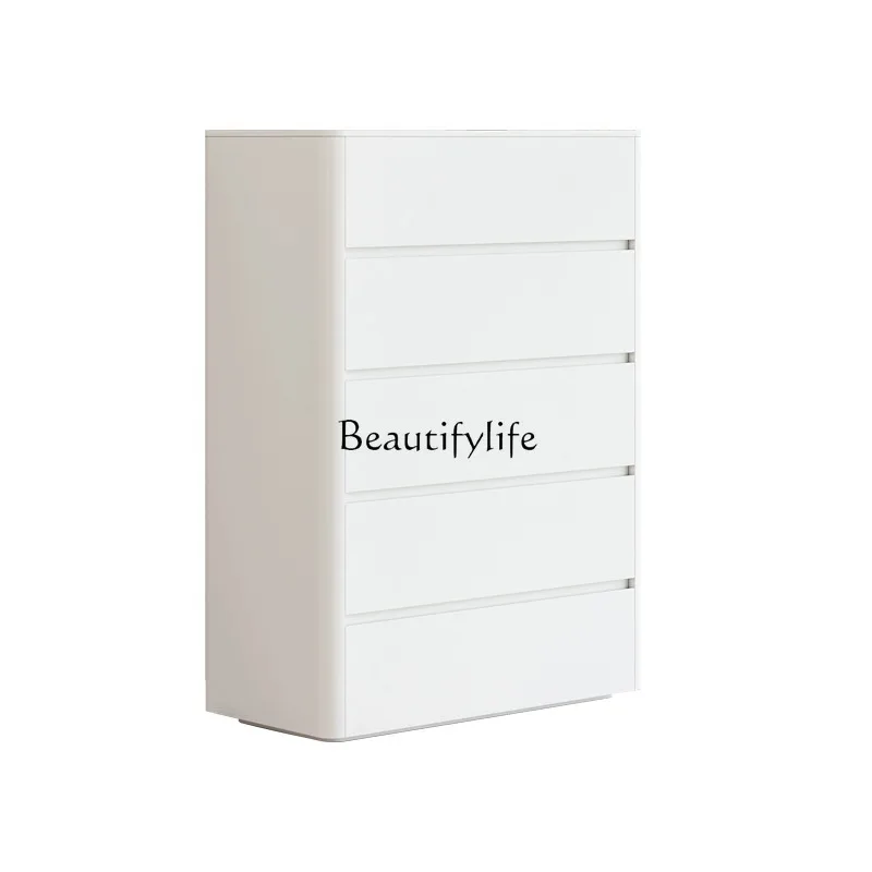 *Lemari laci dicat kayu solid berwarna putih