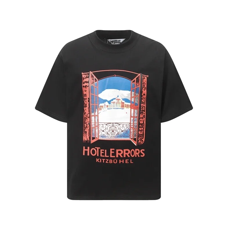 

Classic Round Neck T-shirt Summer Trend Truth Eye New Lettered Print Men's and Women's Casual Short Sleeve T-shirt