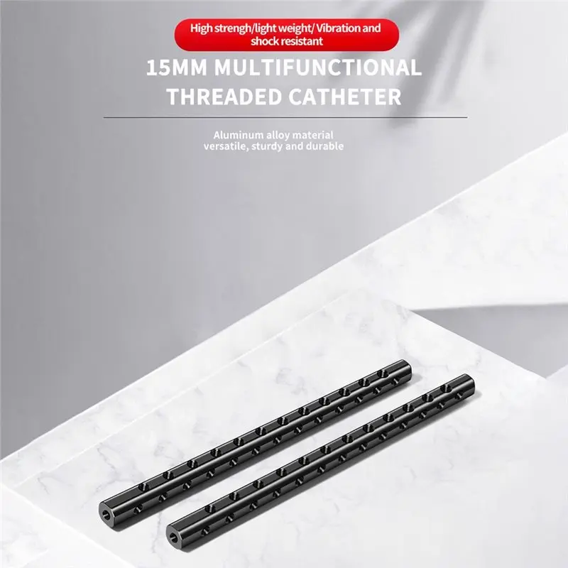 AT82-Top Grip Mount For Canon Nikon Sony Fuji DSLR Camera Cage 2PCS 15Mm Rods 1/4 Threads Follow Focus Tube Rod Rail System