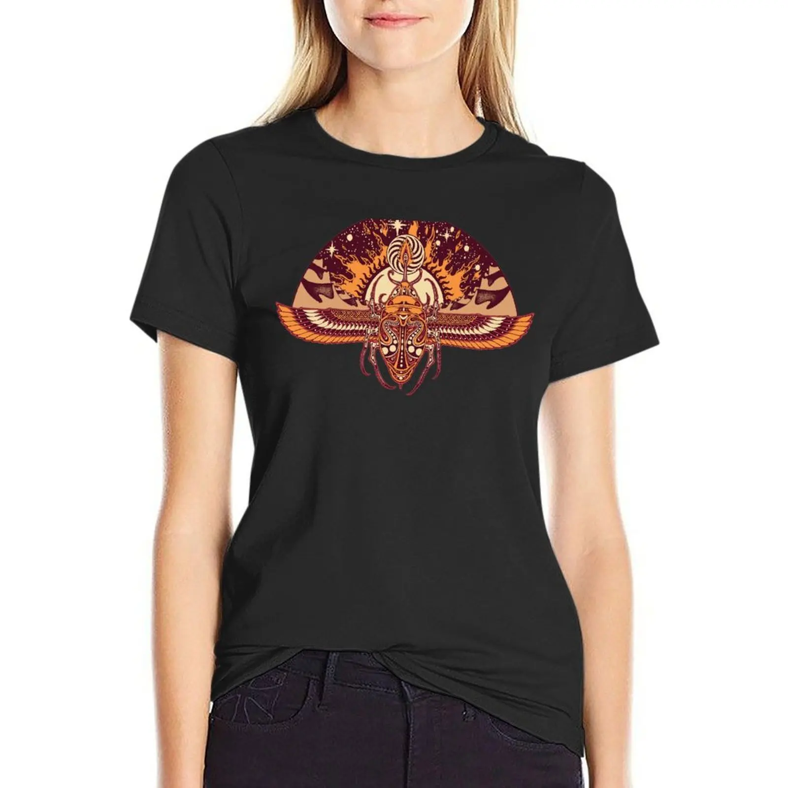 

Space Scarab T-Shirt tops plus sizes tight shirts for Women