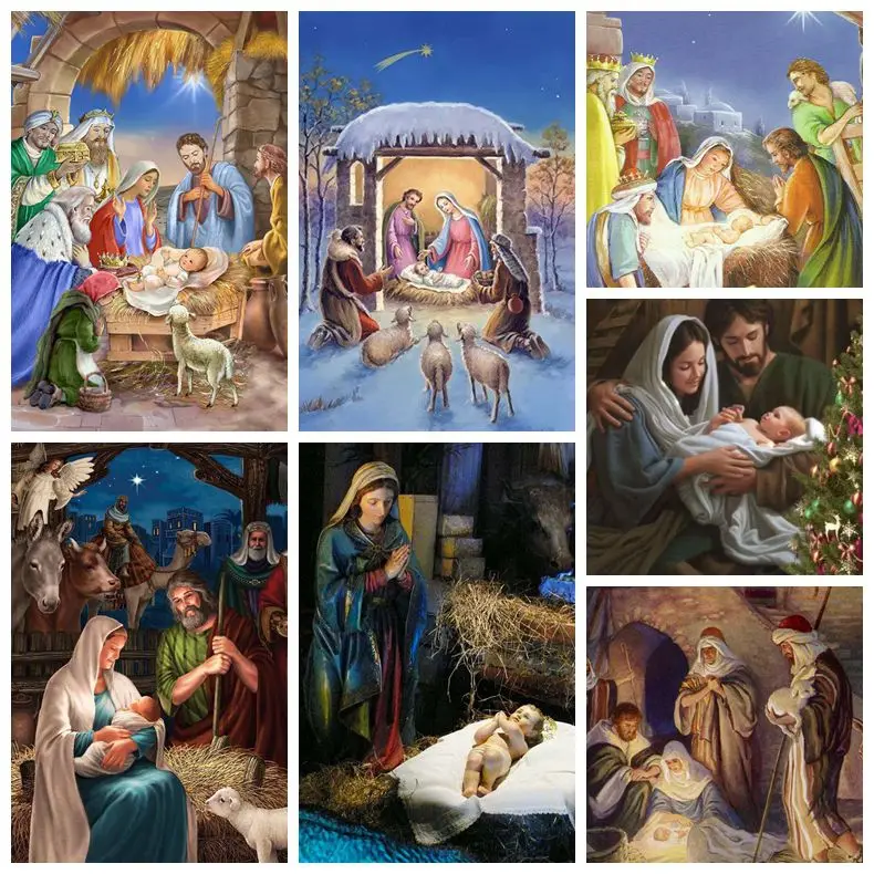 Christian Jesus Birth Photography Backdrops Christmas Angel Nativity Scene Party Custom Decoration Background Studio Props